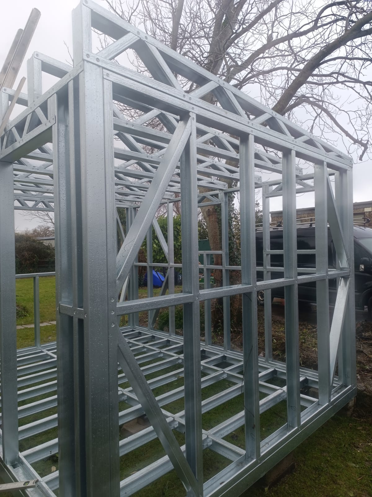 Steel frame skeleton view 2